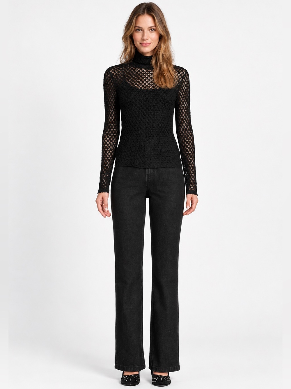 NWT Antonio Melani Jacquard Long Sleeve Turtleneck Top Sweater Sz XS